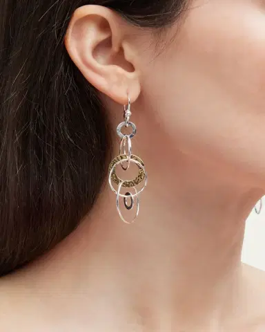 Ippolita Hammered Jet Set Earrings in Chimera | Thumbnail 2 Ippolita Hammered Jet Set Earrings in Chimera | Thumbnail 2