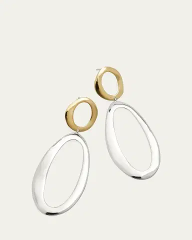Ippolita Large Smooth Snowman Double Drop Earrings in Chimera | Thumbnail 3