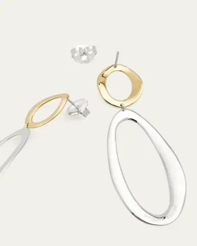 Ippolita Large Smooth Snowman Double Drop Earrings in Chimera | Thumbnail 4
