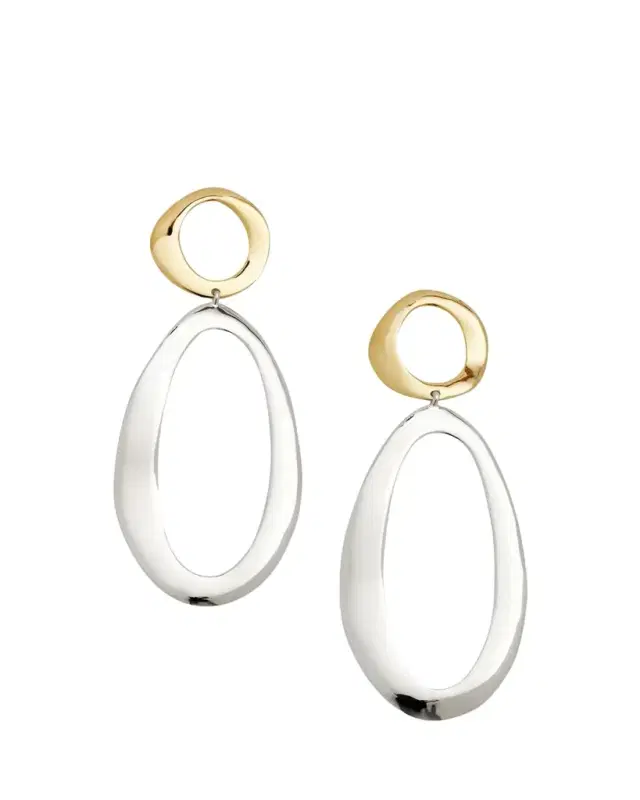 Ippolita Large Smooth Snowman Double Drop Earrings in Chimera