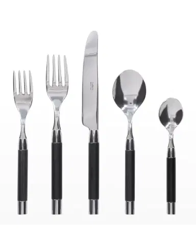Capdeco Conty 5-Piece Place Setting, Black Wood | Thumbnail 2 Capdeco Conty 5-Piece Place Setting, Black Wood | Thumbnail 2
