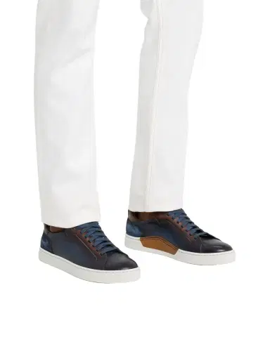 Magnanni Men's Amadeo Burnished Leather Low-Top Sneakers | Thumbnail 1