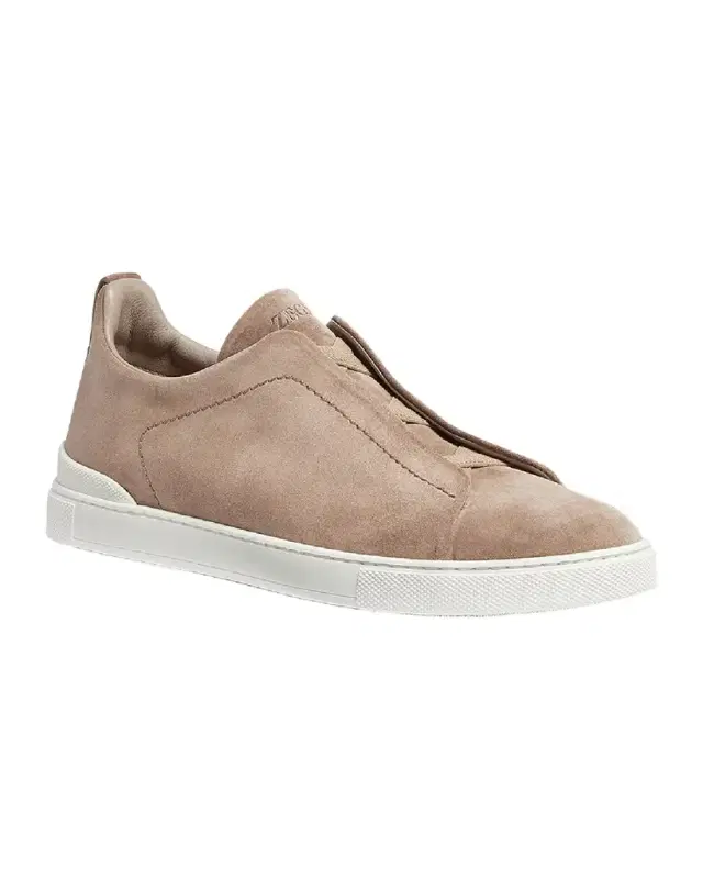Men 's Triple Stitch Suede Sneakers