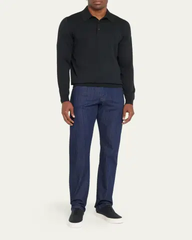Kiton Men's Cashmere Polo Sweater | Thumbnail 2 Kiton Men's Cashmere Polo Sweater | Thumbnail 2