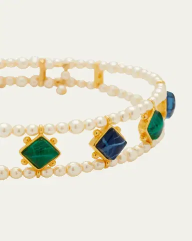 ben-amun Stone and Pearly Choker Necklace | Thumbnail 3