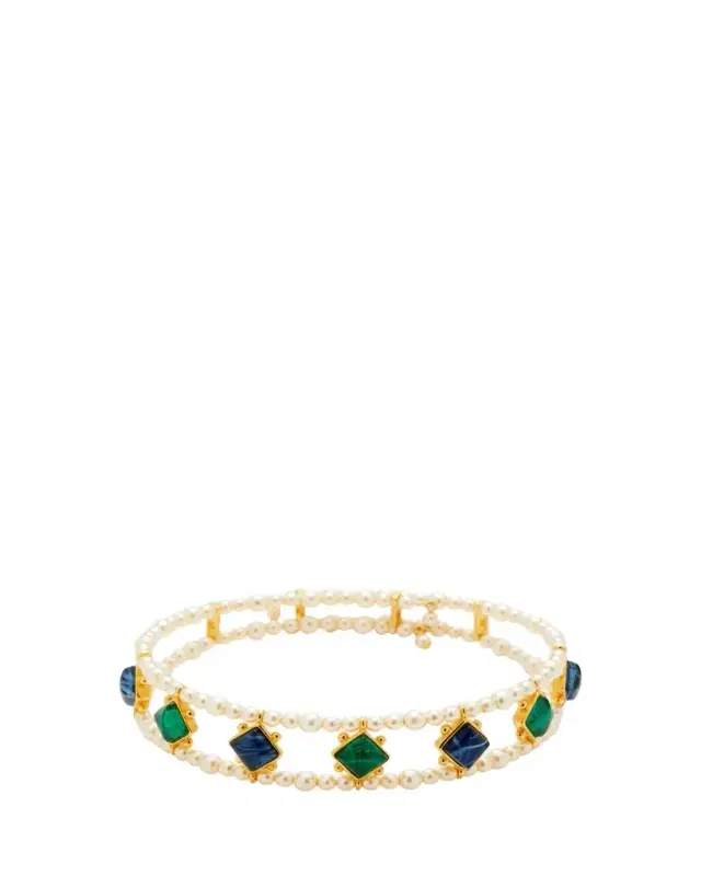 Ben-Amun Stone and Pearly Choker Necklace
