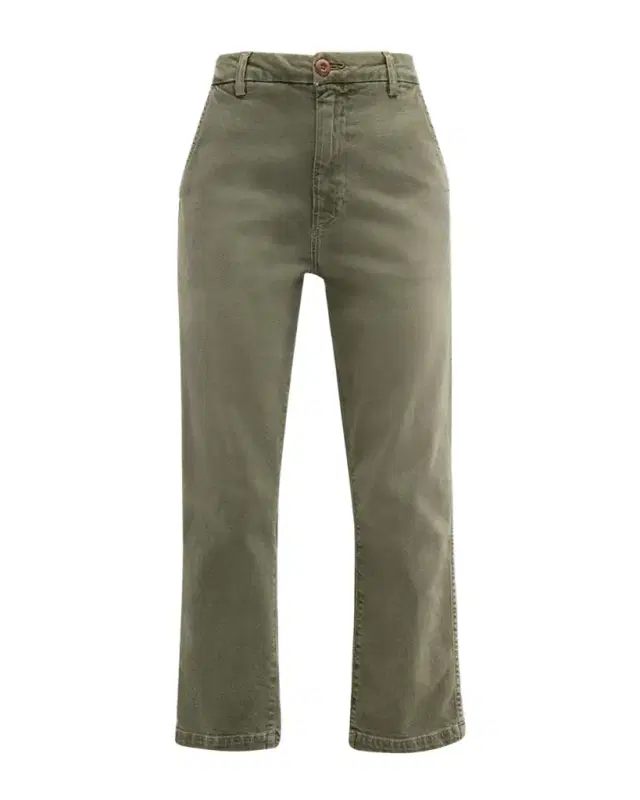 AMO Denim Easy Relaxed Straight-Leg Crop Trousers