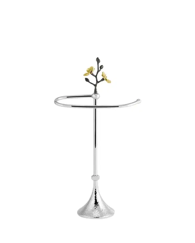 Gold Orchid Fingertip Towel Stand