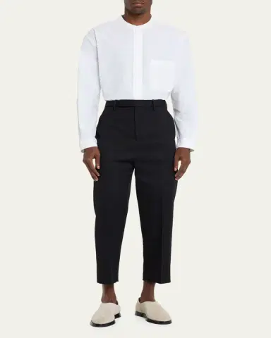3.1 Phillip Lim Men's Band-Collar Relaxed Sport Shirt | Thumbnail 2 3.1 Phillip Lim Men's Band-Collar Relaxed Sport Shirt | Thumbnail 2
