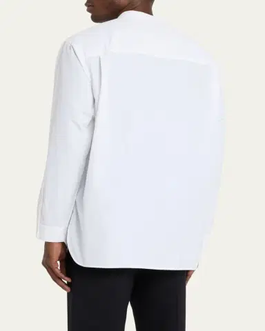 3.1 Phillip Lim Men's Band-Collar Relaxed Sport Shirt | Thumbnail 3 3.1 Phillip Lim Men's Band-Collar Relaxed Sport Shirt | Thumbnail 3