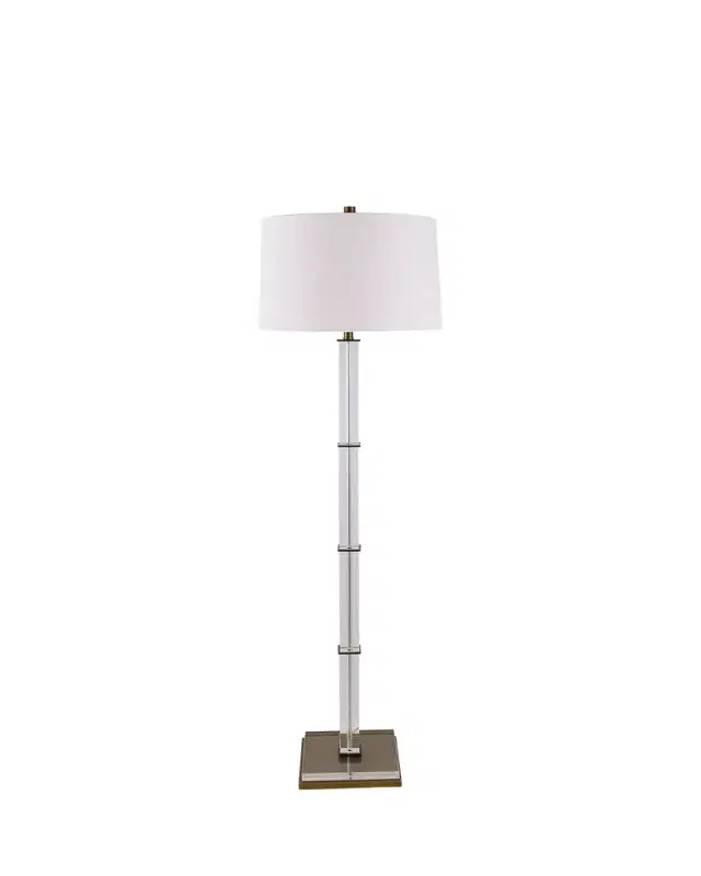 Blake Brass Crystal Floor Lamp