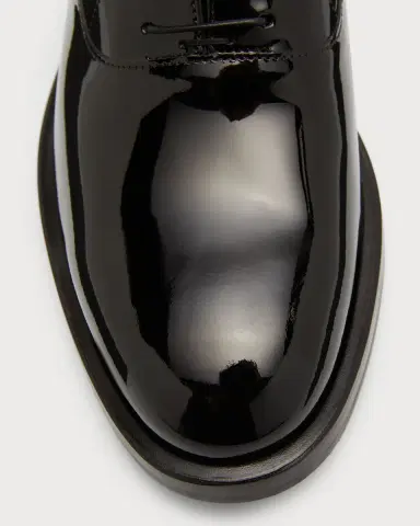 Brunello Cucinelli Men's Patent Leather Tuxedo Oxford Shoes | Thumbnail 4 Brunello Cucinelli Men's Patent Leather Tuxedo Oxford Shoes | Thumbnail 4