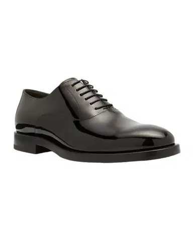 Brunello Cucinelli Men's Patent Leather Tuxedo Oxford Shoes | Thumbnail 1 Brunello Cucinelli Men's Patent Leather Tuxedo Oxford Shoes | Thumbnail 1
