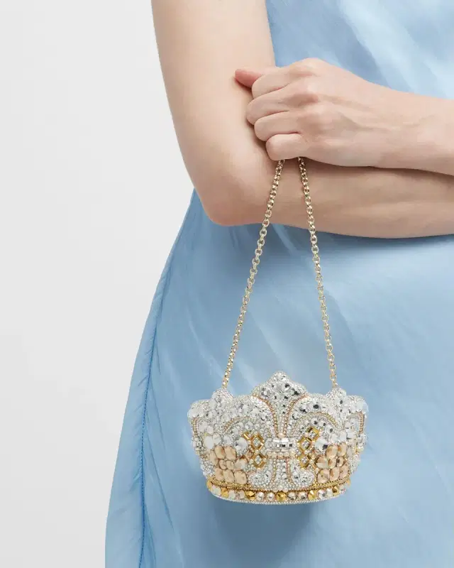 Judith Leiber Couture Crown Allover Crystal Minaudiere