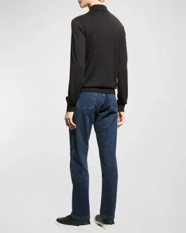 ZEGNA Men's Cashmere-Silk Polo Sweater | Thumbnail 2