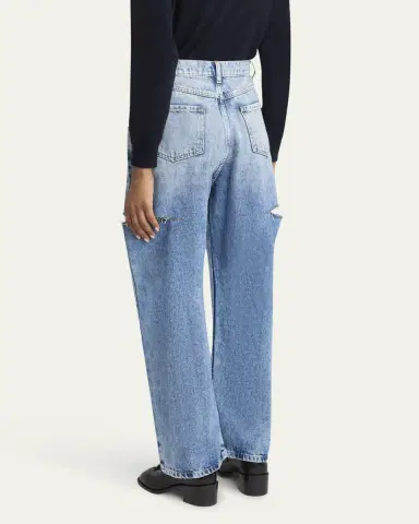 Maison Margiela Slash-Sides Wide-Leg Denim Pants | Thumbnail 3
