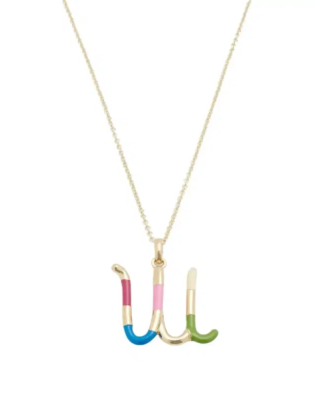 Bea Bongiasca Enamel Letter Necklace