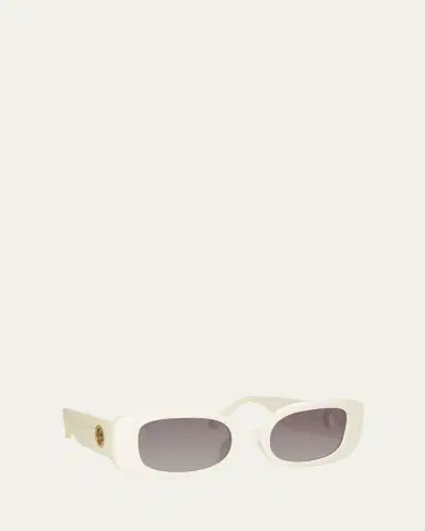 Linda Farrow Lola Rectangle Acetate & Nylon Sunglasses | Thumbnail 2 Linda Farrow Lola Rectangle Acetate & Nylon Sunglasses | Thumbnail 2