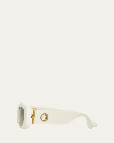 Linda Farrow Lola Rectangle Acetate & Nylon Sunglasses | Thumbnail 3 Linda Farrow Lola Rectangle Acetate & Nylon Sunglasses | Thumbnail 3