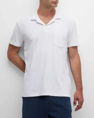 Orlebar Brown Men's Cotton Terry Polo Shirt | Thumbnail 5 Orlebar Brown Men's Cotton Terry Polo Shirt | Thumbnail 5
