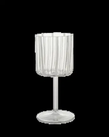 Tuttoattaccato Stripe Wine Glass, White | Thumbnail 5 Tuttoattaccato Stripe Wine Glass, White | Thumbnail 5