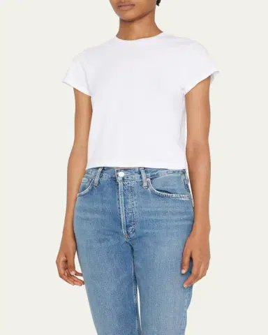 AGOLDE Adine Cropped Crewneck Tee | Thumbnail 4