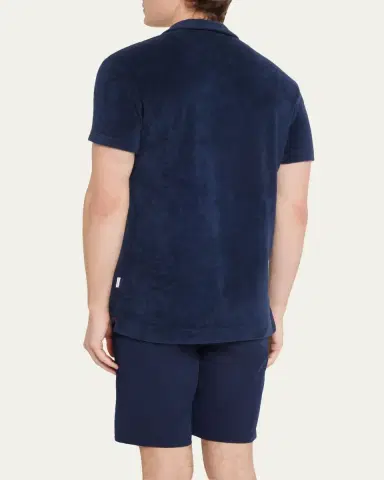 Orlebar Brown Men's Cotton Terry Polo Shirt | Thumbnail 3 Orlebar Brown Men's Cotton Terry Polo Shirt | Thumbnail 3