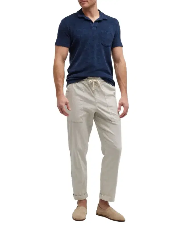 Orlebar Brown Men's Cotton Terry Polo Shirt