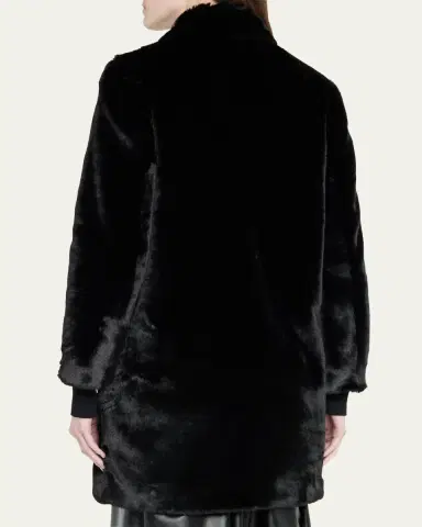 Akris punto Faux-Fur Collared Coat | Thumbnail 3 Akris punto Faux-Fur Collared Coat | Thumbnail 3