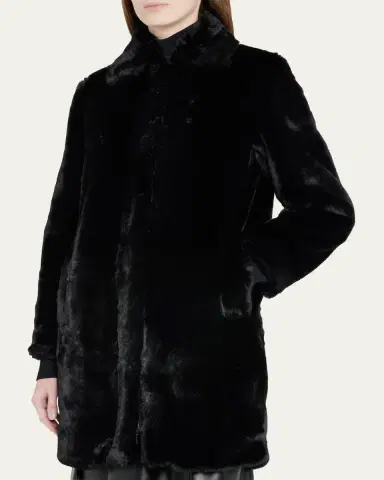 Akris punto Faux-Fur Collared Coat | Thumbnail 4 Akris punto Faux-Fur Collared Coat | Thumbnail 4