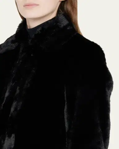 Akris punto Faux-Fur Collared Coat | Thumbnail 5 Akris punto Faux-Fur Collared Coat | Thumbnail 5