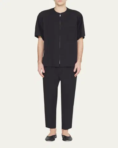 3.1 Phillip Lim Men's Zip-Front Baseball Shirt | Thumbnail 2