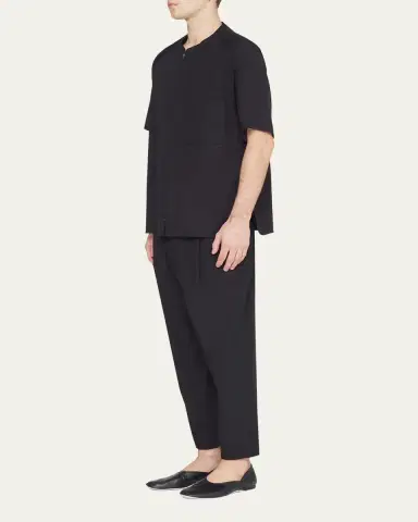 3.1 Phillip Lim Men's Zip-Front Baseball Shirt | Thumbnail 4
