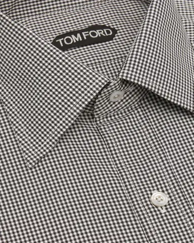 TOM FORD Men's Slim Fit Check Dress Shirt | Thumbnail 2