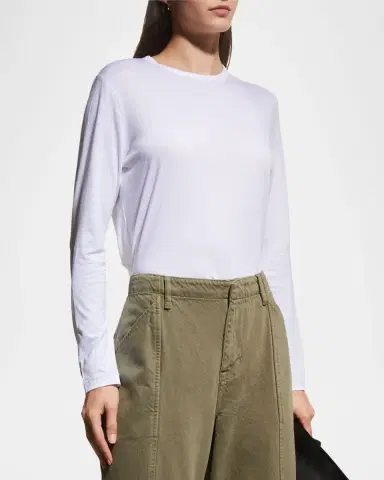 Majestic Filatures Lyocell Cotton Crewneck Tee | Thumbnail 3 Majestic Filatures Lyocell Cotton Crewneck Tee | Thumbnail 3