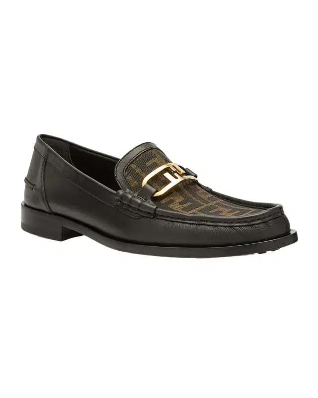 Men's FF O'Lock Leather Loafers