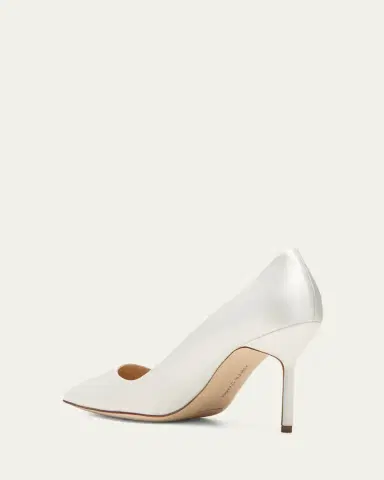 Manolo Blahnik BB 90mm Satin Pumps | Thumbnail 4 Manolo Blahnik BB 90mm Satin Pumps | Thumbnail 4
