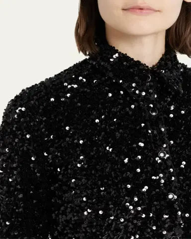 Coût De La Liberté Sequined Button Down Shirt | Thumbnail 5 Coût De La Liberté Sequined Button Down Shirt | Thumbnail 5