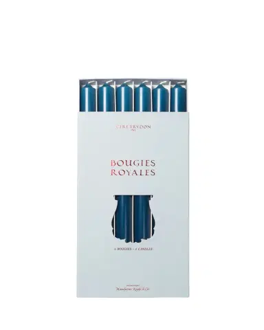 TRUDON Royale Taper Candles - Marine Blue, Set of 6 | Thumbnail 1