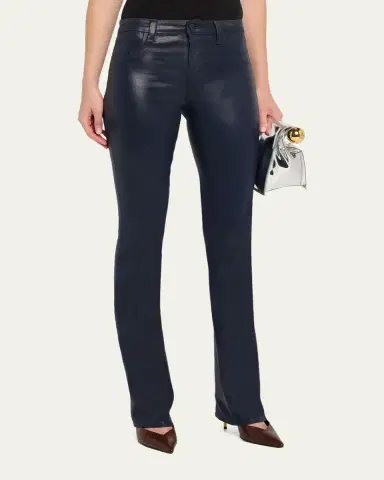 L'Agence Selma High-Rise Coated Sleek Baby Boot Jeans | Thumbnail 4