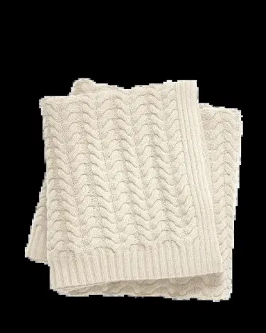 Sofia Cashmere Braided Cable-Knit Throw Blanket | Thumbnail 2
