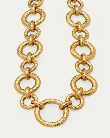 ben-amun Gold Hammered Chain Necklace with Toggle | Thumbnail 3 ben-amun Gold Hammered Chain Necklace with Toggle | Thumbnail 3