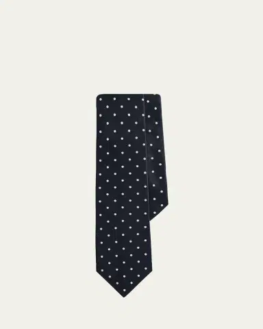 Ralph Lauren Purple Label Polka-Dot Silk Satin Tie | Thumbnail 3 Ralph Lauren Purple Label Polka-Dot Silk Satin Tie | Thumbnail 3