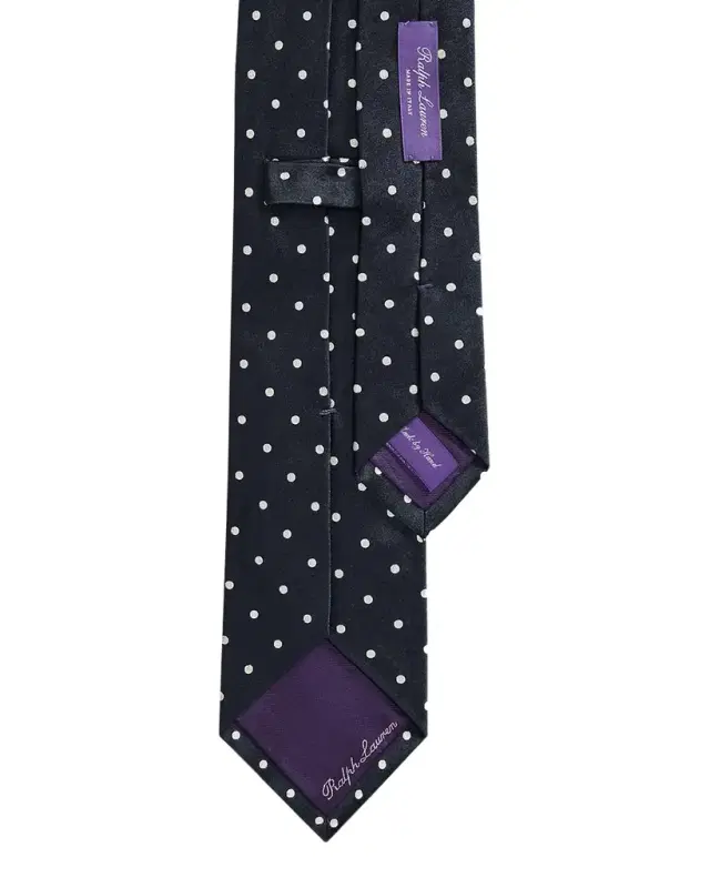Polka-Dot Silk Satin Tie