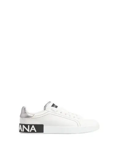 Dolce & Gabbana Leather Logo Low-Top Sneakers | Thumbnail 1 Dolce & Gabbana Leather Logo Low-Top Sneakers | Thumbnail 1
