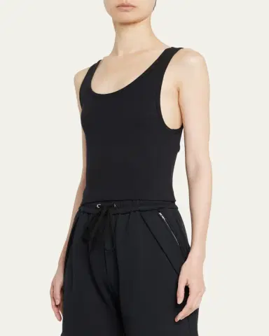 ÉTERNE Cropped Scoop-Neck Tank Top | Thumbnail 4