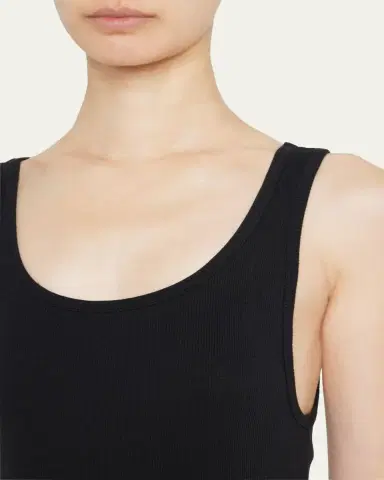 ÉTERNE Cropped Scoop-Neck Tank Top | Thumbnail 5