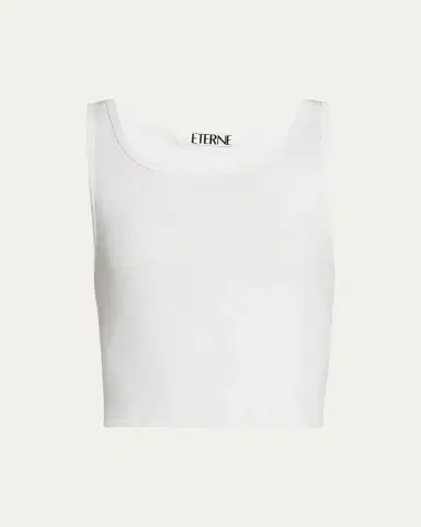 ÉTERNE Cropped Scoop-Neck Tank Top | Thumbnail 6