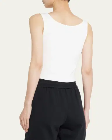 ÉTERNE Cropped Scoop-Neck Tank Top | Thumbnail 8