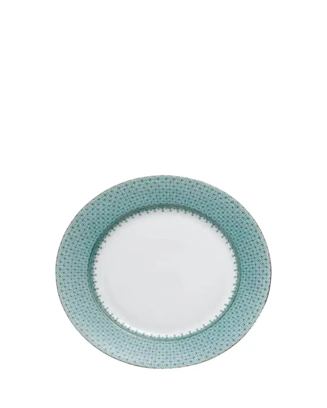 Green Lace Dessert Plate